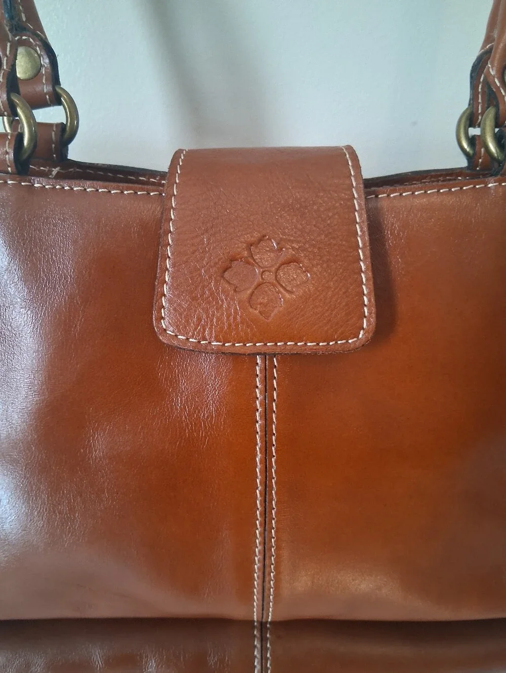 Patricia Nash Designs Womens Heritage Rienzo Leather Satchel Brown Shoulder Bag